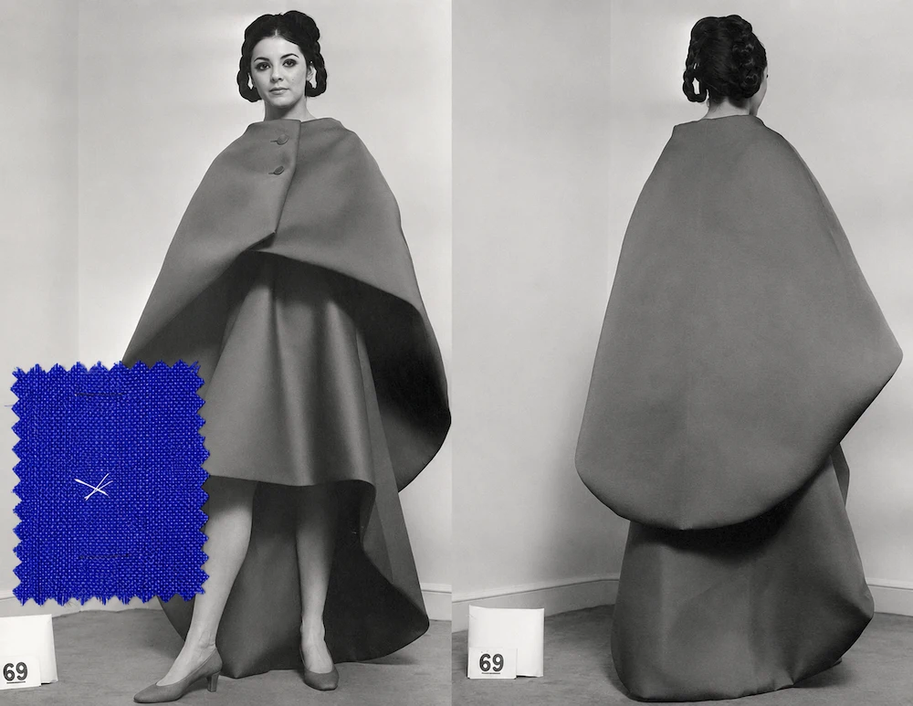 Cristóbal Balenciaga sculptural evening dress standing away from the body