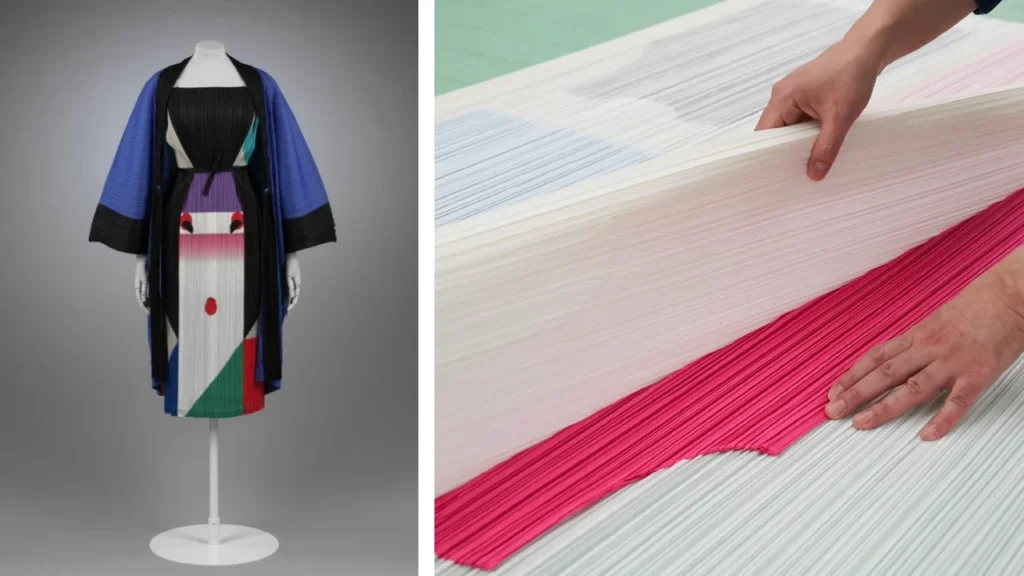 Issey Miyake Pleats Please garment pleating process
