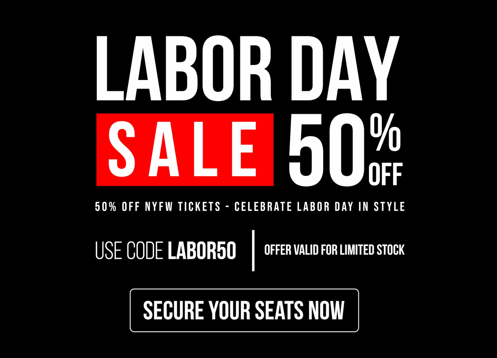 nyfw labor day discount