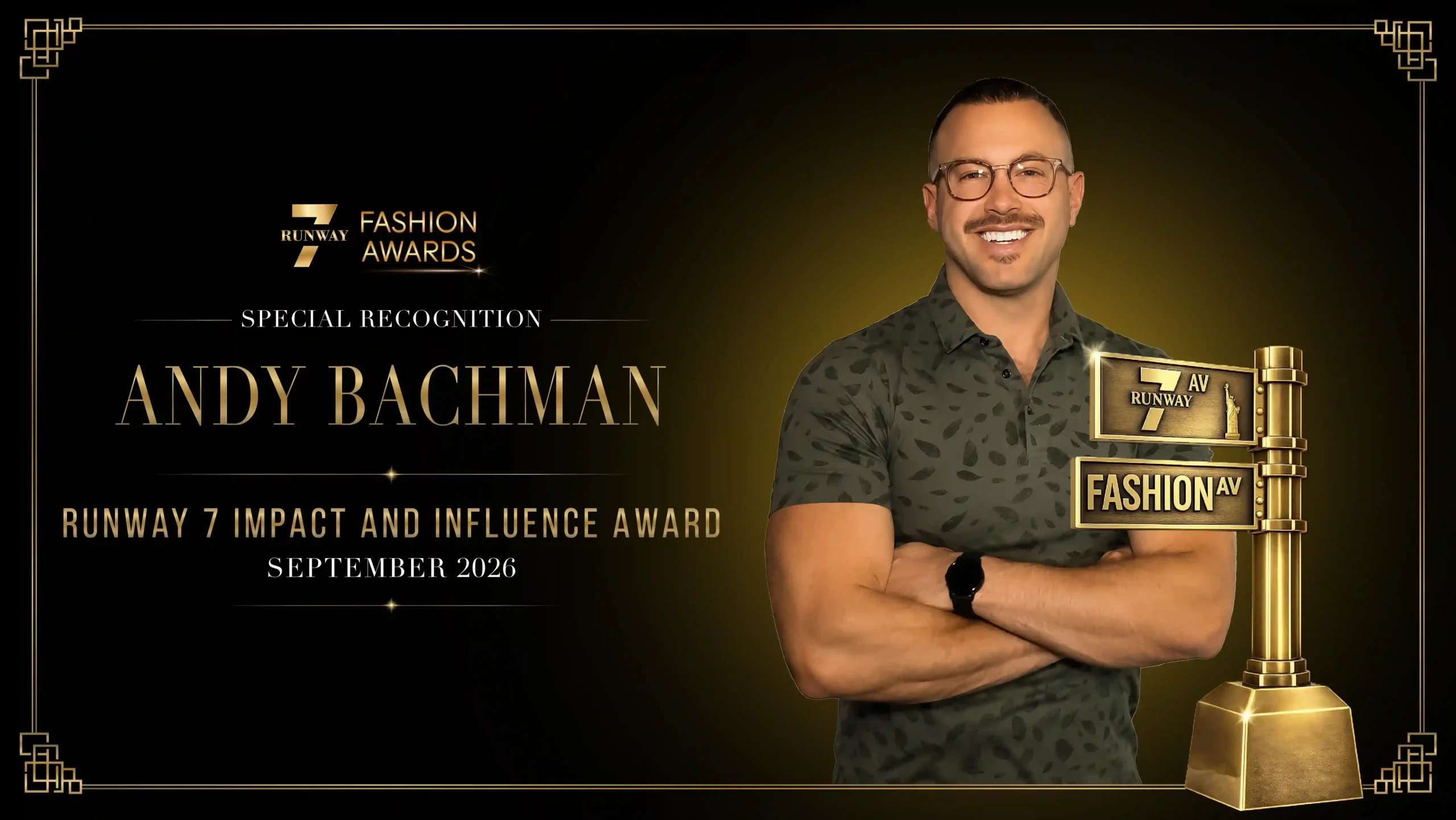 2026 NYFW Runway 7 Impact & Influence Award for Andy Bachman