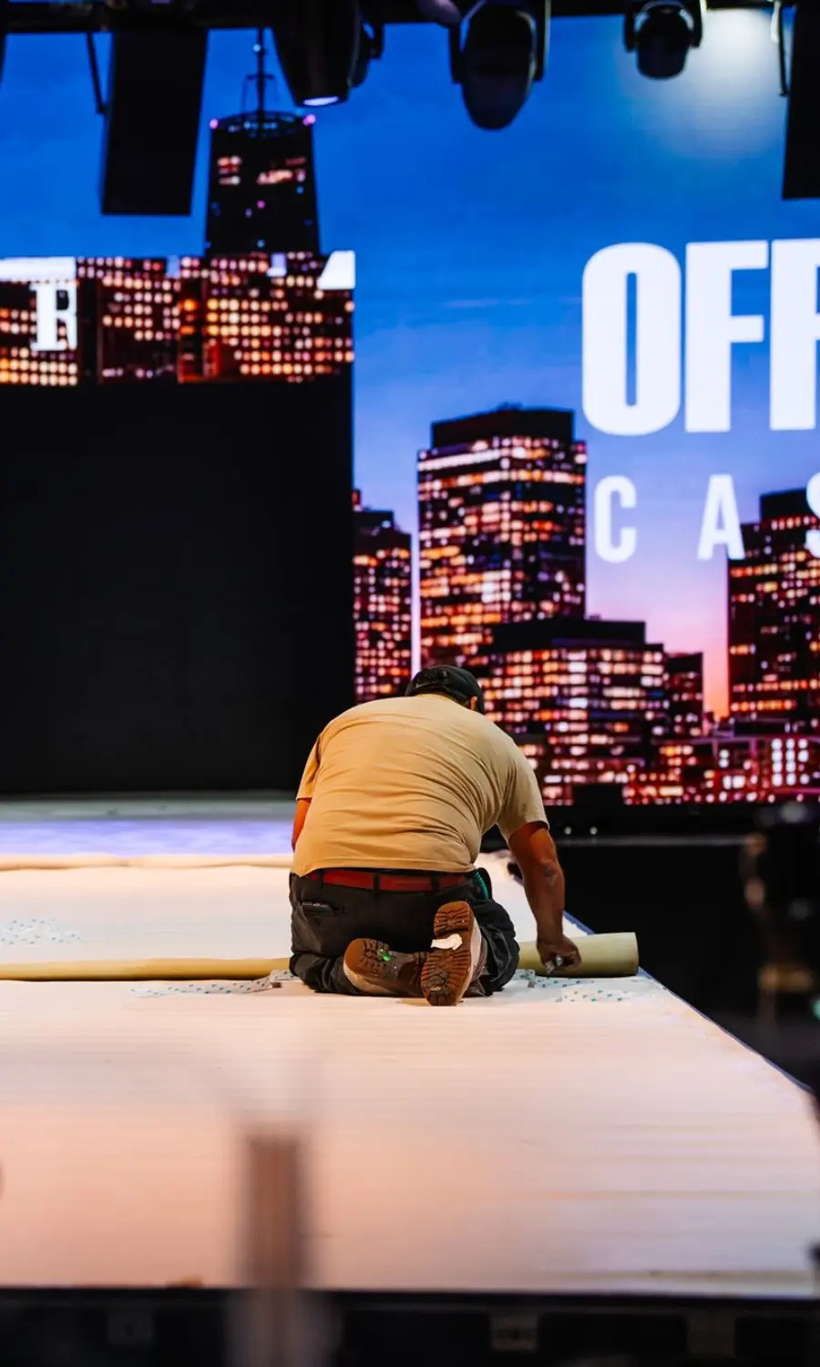 Runway 7 Fashion stage preparation for New York Fashion Week