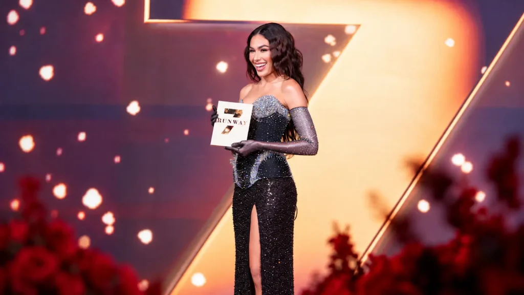 Ganadora glamorosa frente al gran siete dorado