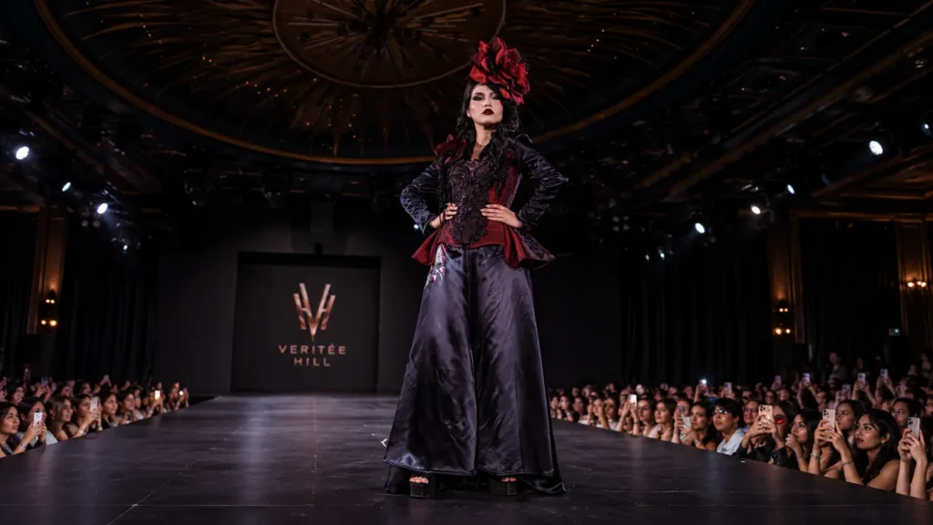 Red Roses, Two Silhouettes nyfw