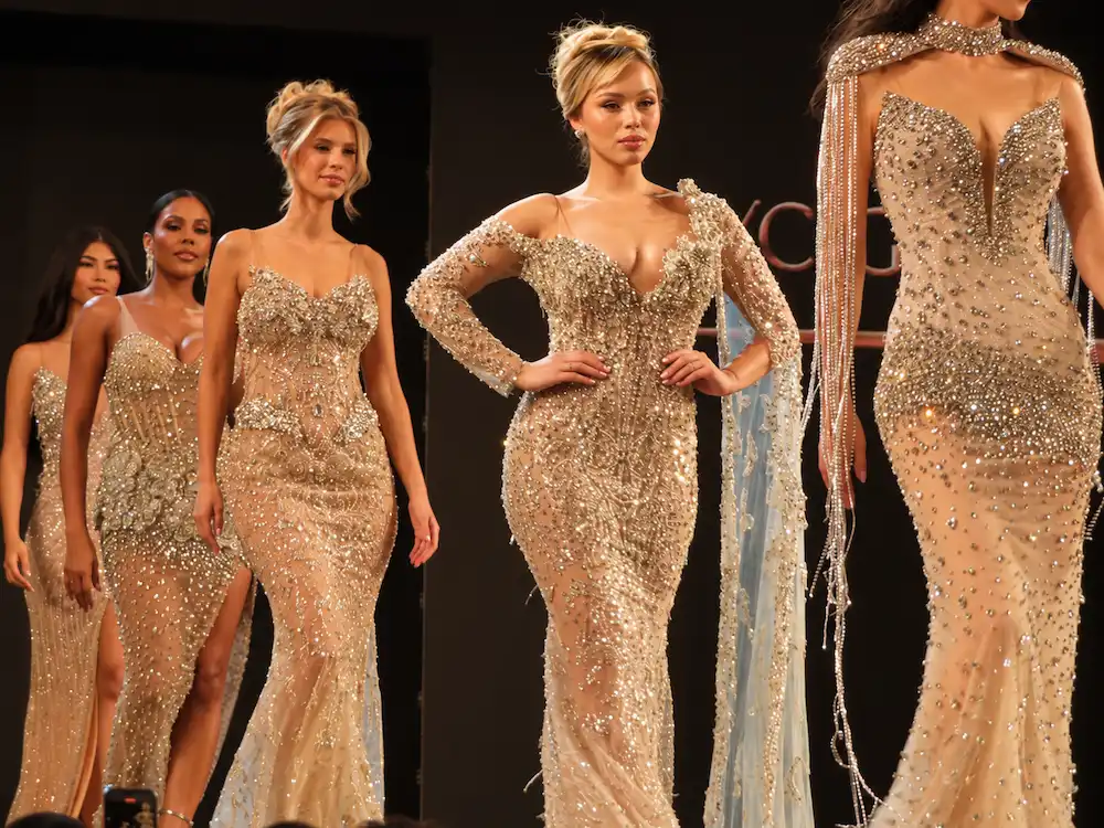 Runway model at a New York Fashion Week show